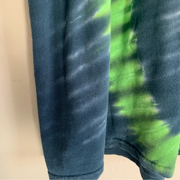 VTG Majestic Shirt Men XL Tie Dye Seattle Seahawks All Over Print Y2K Distressed - Picture 6 of 10
